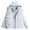 Womens Winter 3-in-1 Waterproof Windproof Parka With Removable Down Inner Layer Skiing Hiking Camping