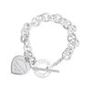 TIFFANY &CO Série Return to Fivela de Pino de Coração Pulseira de Prata 925 Feminina Prata 31406463-Prata F