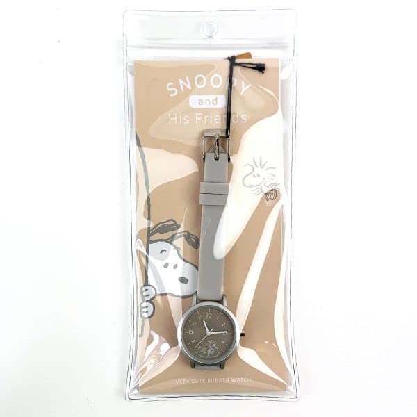 Fieldwork Snoopy Analog Watch with Silicone Women's Band, Gray, PNT034-1