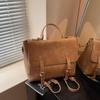 2025 Stylish & Versatile Messenger Bag: Large-Capacity Retro Leather Briefcase Backpack for College & Commute