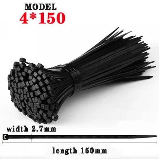Plastic Nylon Cable Ties Self-locking Black Plastic Winding Cable Ties To Fix Nylon Cable Ties To Fix Cables