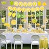 10pcs Lemon Birthday Decorations Set - Lemon Birthday Banner, Fruit Shape Hanging Swirl, Party Hanging Decor for Fruit Theme Party Favors