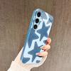Attractive Blue Star PhoneCase for Samsung Galaxy S26 S25 S24 S23 S22 FE Ultra Plus Built-in glass feel bare machine Men women