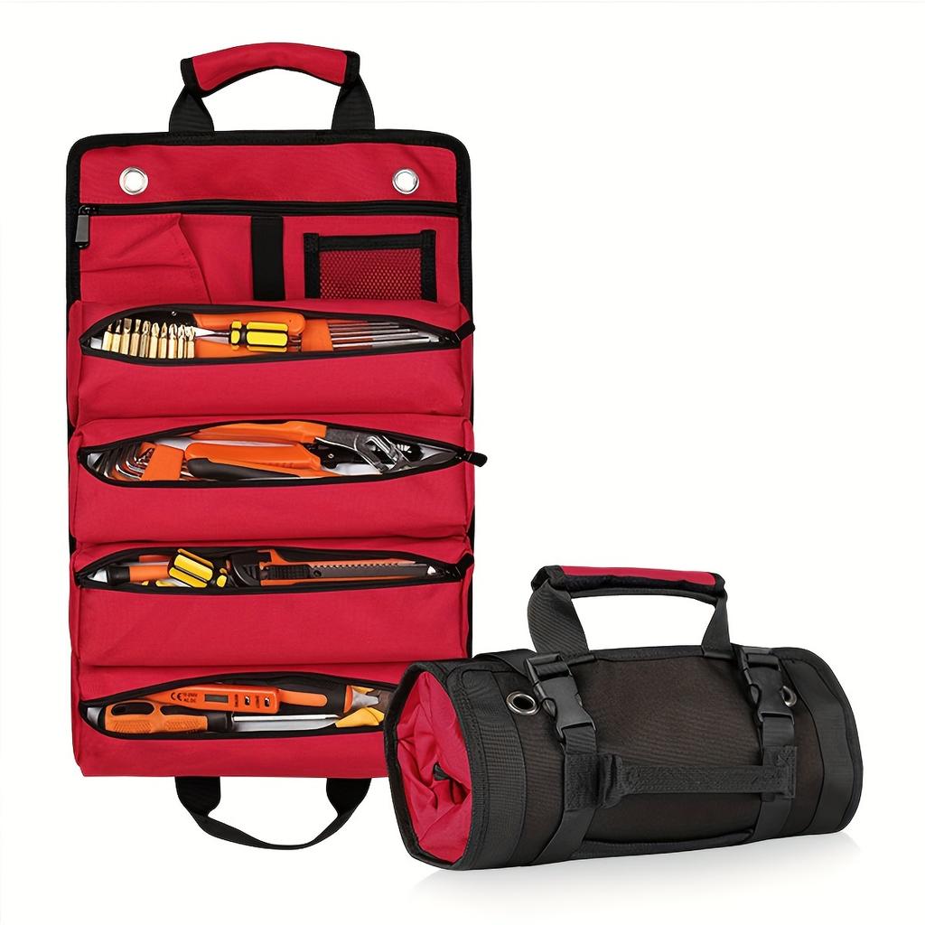 1pc Tool Roll,Rolling Tool Bag , Heavy Duty Roll Up Tool Bag,Carpenter Tool Bag,Tool Roll Organizer For Mechanic, Electrician