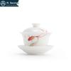 Mr. Nanshan Ceramic San Cai Gaiwan - Plain Lotus Design