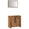 Bathroom Cabinet with Mirror Rustic Wood Look Engineered Wood