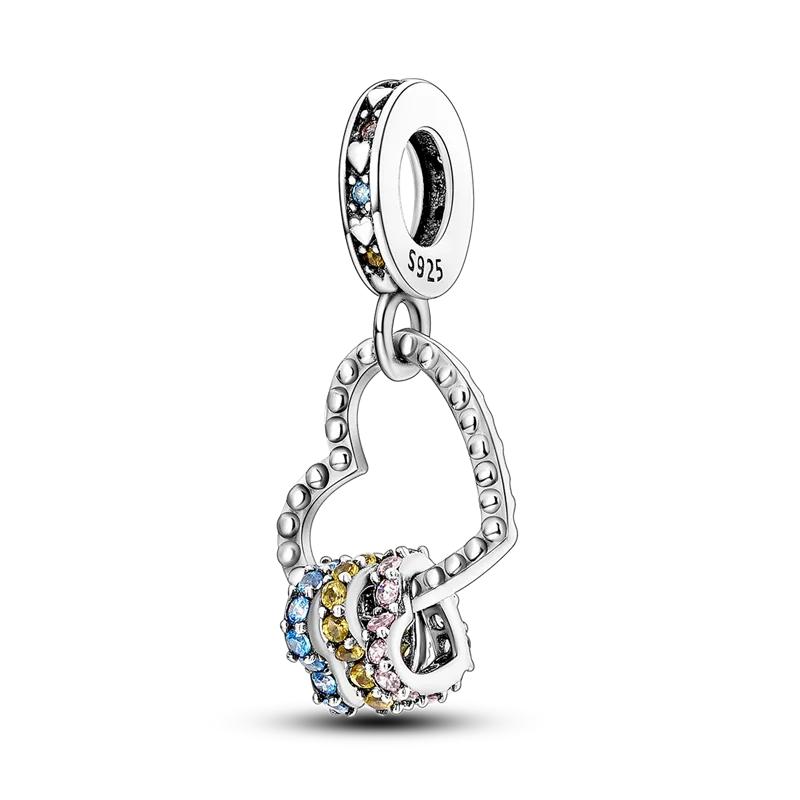 Copper Heart & Mum Dangle Dream Catcher Charm Fit 4Mm Hole Diamete Bracelet Diy Jewelry For Women Bracelet Beads