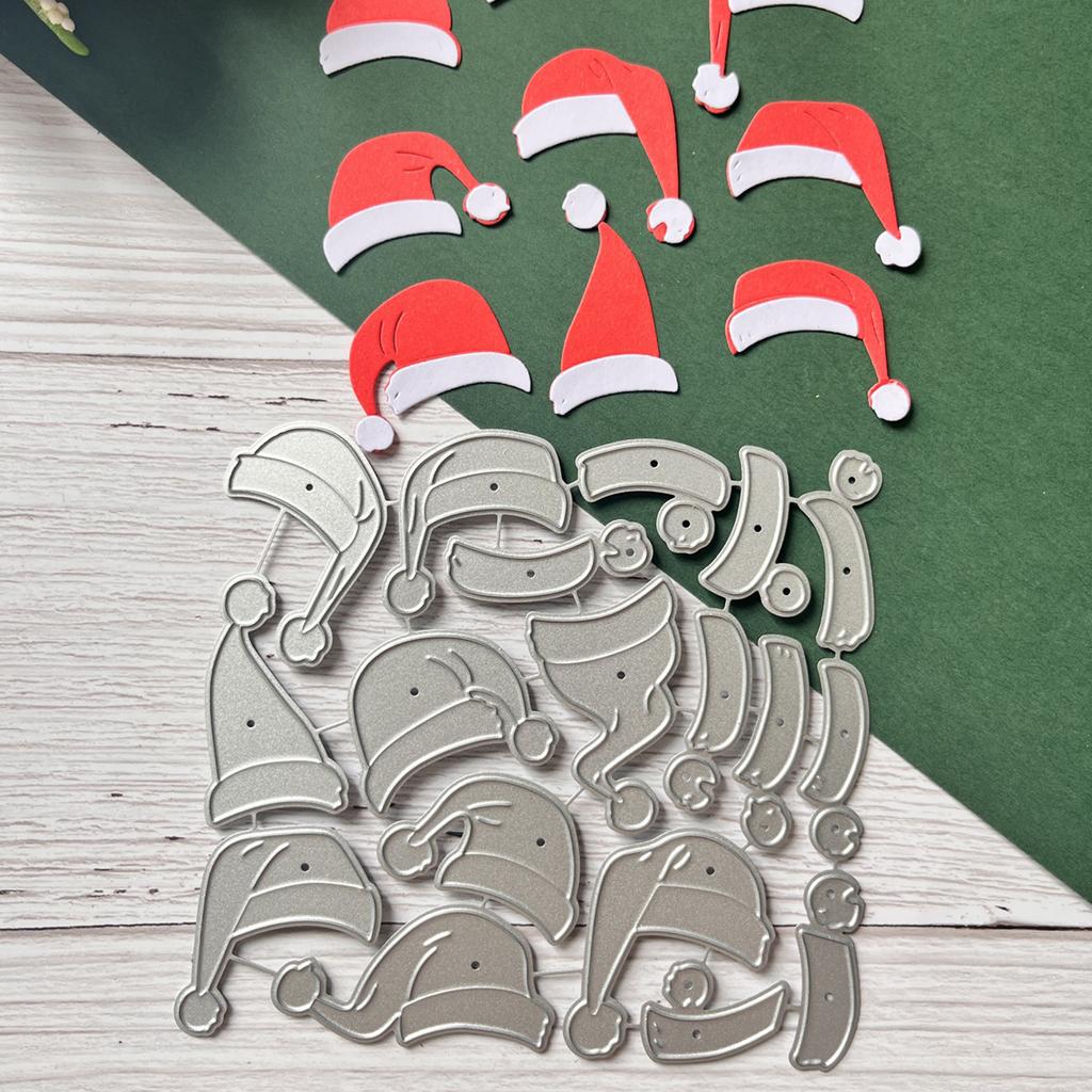 Metal Die Cuts Christmas Hat Embossing Stencil Cutting Dies for Card Making Scrapbooking Paper Craft DIY Template Mold