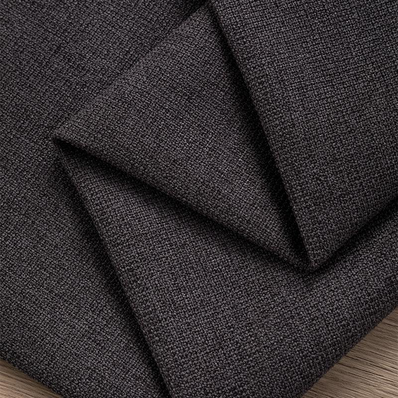 All-Polyester Solid Color Linen-Like Sofa Fabric with Soft Bag Process - Composite Flocking Fine Linen Canvas