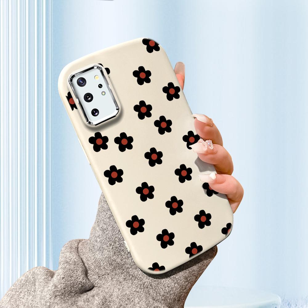 Einfarbige silberne Randlinse Fettgehäuse Weiche TPU-Flüssigsilikonabdeckung Stoßfeste Telefonhülle für Xiaomi Redmi Samsung