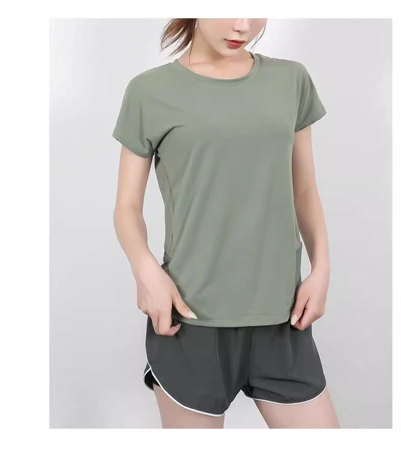 Damen Schnelltrocknendes Rückenfreies Yoga-T-Shirt - Atmungsaktiv, Locker Geschnitten, Kurzärmlige Sommer-Aktivbekleidung