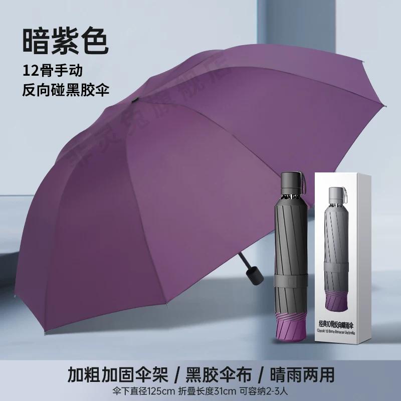Oversized Umbrella Extra Large Thickened Reinforced Men Strong Wind-Resistant Sun Umbrella for Female Students