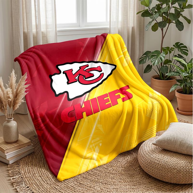 Coperta in Flanella Pile Kansas City Chiefs Coperta Calda e Accogliente per Divano Letto Viaggio Uso in Tutte le Stagioni