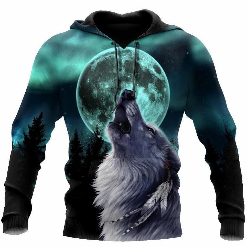 New Graphic Lion Men's Fashion 3D Print Hoodie Streetwear Hoodies Long Sleeve Hooded Front Pocket Spring Sweatshirt