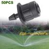 Pack of 50 Adjustable Irrigation Drippers with 360 Degree Water Flow for Precise Watering In Greenhouses and Lawns