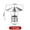 75-160mm Ventilated Rain Cap Stainless Steel Exterior Wall Air Outlet Stove Pipe Protector Cover Chimney Exhaust Hood Fireplaces