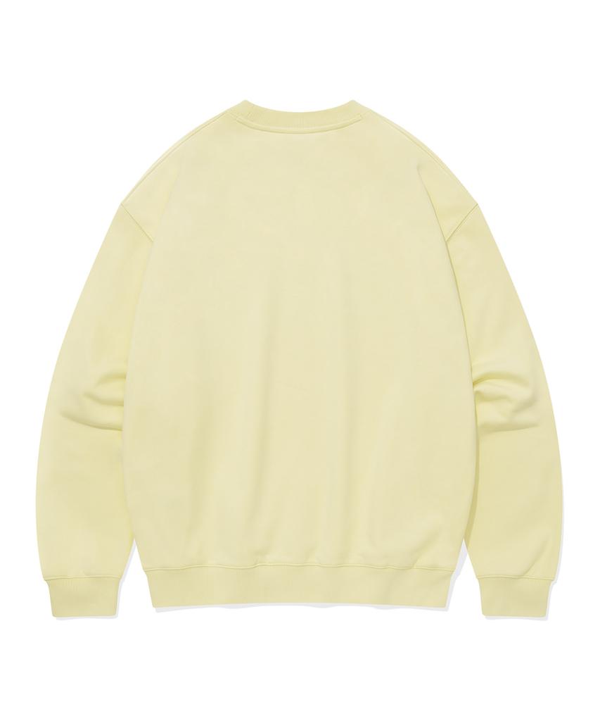 COVERNAT Arch Logo Drop Fit Sweatshirt Light Yellow