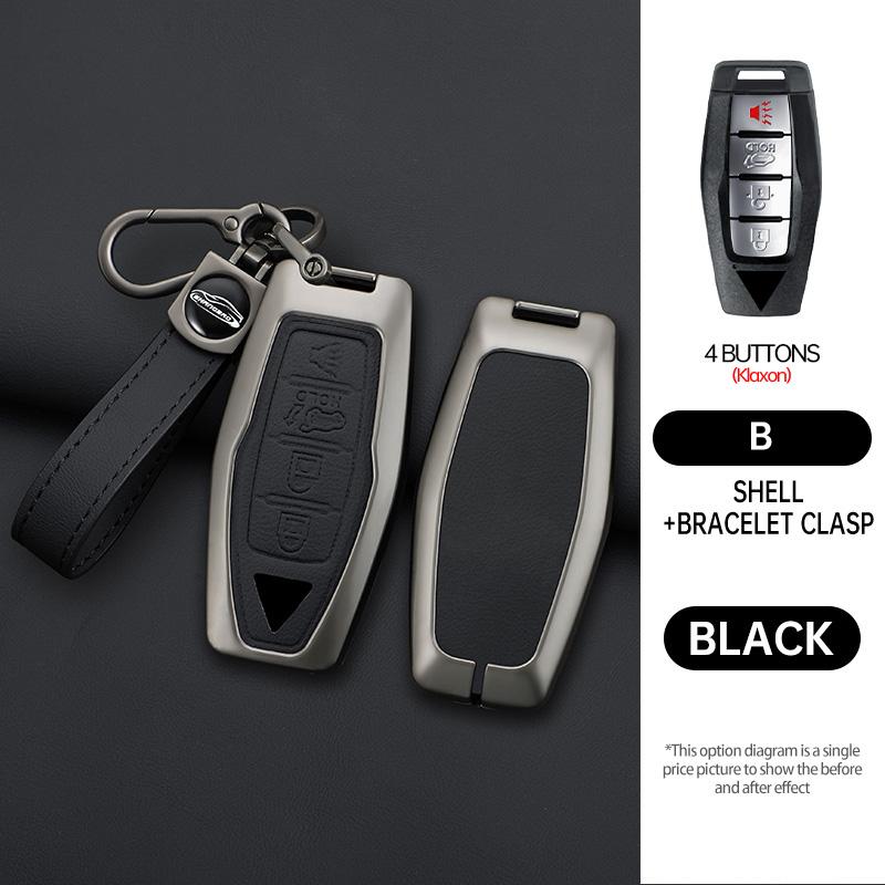 Auto 2/3/4 Tasten Schlüsselhülle Abdeckung Halter Kette Für Mitsubishi Outlander 2022 2023 Auto Innenzubehör