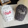 Letter Embroidery Polka Dot Love Baseball Cap Children Fashion Versatile Trend Sunshade Show Face Small Peaked Cap Men