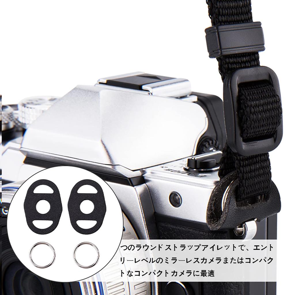 JJC Camera Neck Strap for Canon EOS R5 Fujifilm X Sony RX1R Nikon Z Z Black R8, R50, R6II, R7, R10, R5C, RP, half, X-M5, X100VI, X-T5, X-T4, X-T30,