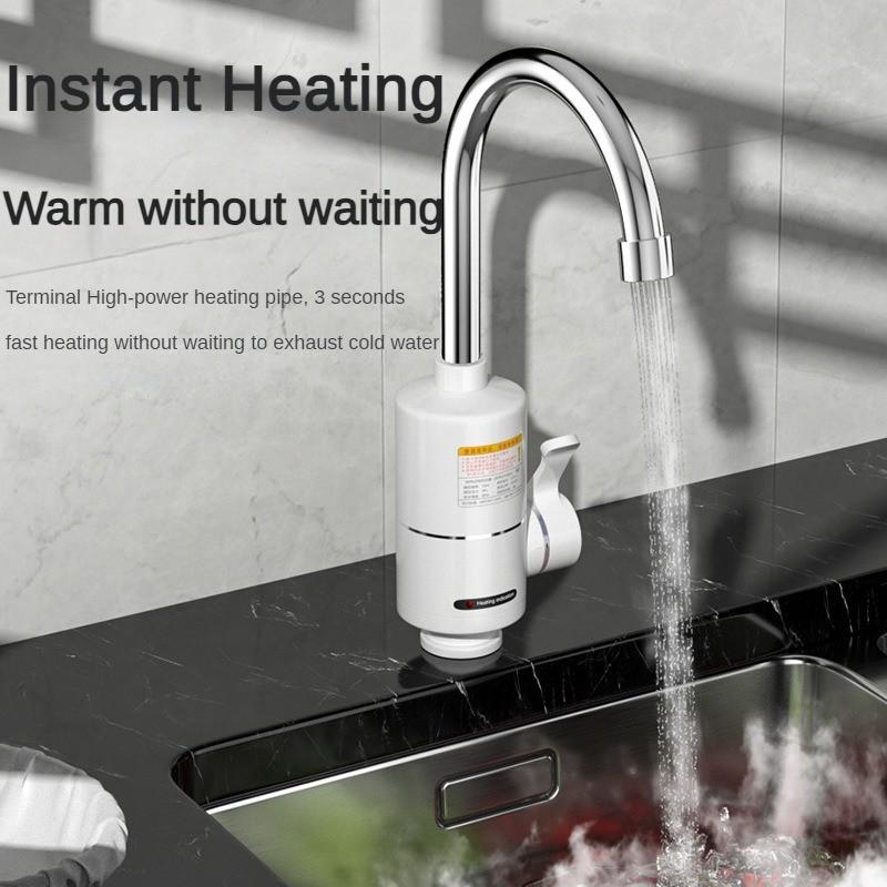 3000W Kitchen Stainless Steel Electric Faucet Household Hot & Cold Dual-purpose Faucet Three Second Fast Heating Faucet