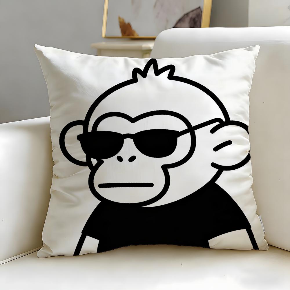 Animal cute frog Cushion Cover Soft EasyWash Pillow Case Versatile for Couch Bed Travel and Office