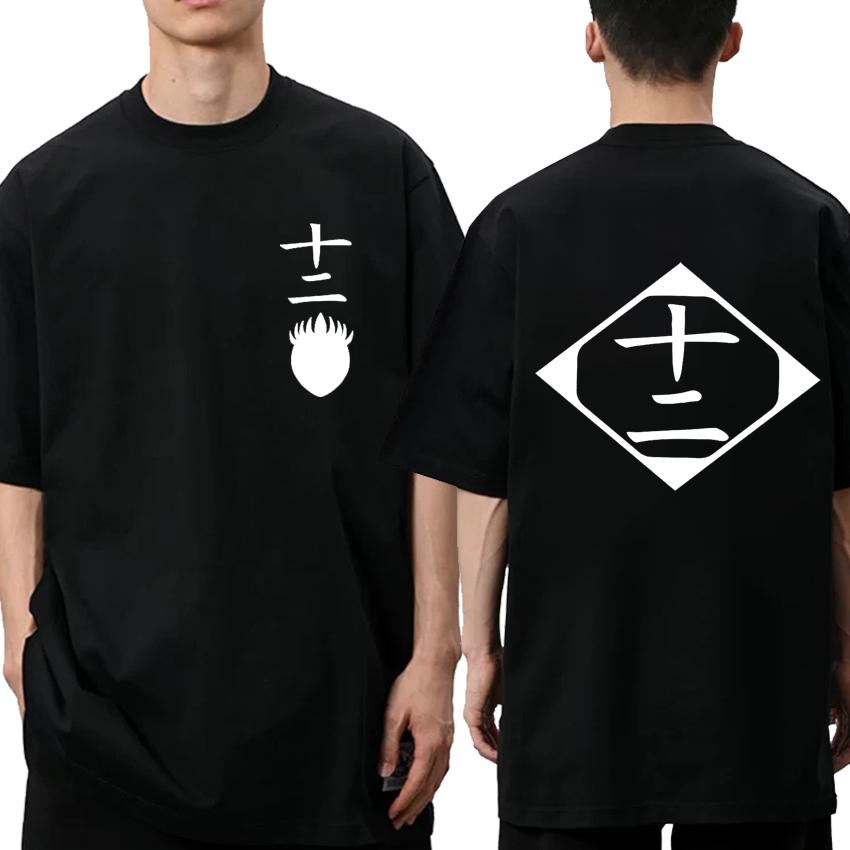 2025 Hot Sale Anime Cotton Harajuku T Shirt Men Women Bleach Cosplay Short Sleeve T-shirts Unisex Zaraki Kenpachi Cotton Tops