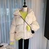 Winter Women's Hooded Padded Jacket Women's Short Solid Color Bread Jacket Student Padded Jacket Trend