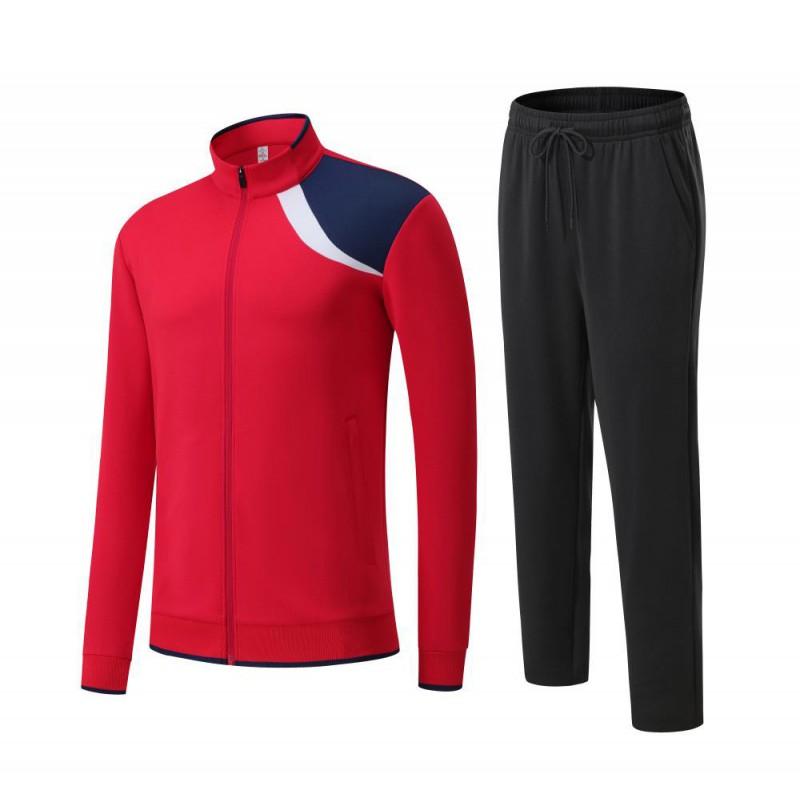 Unisex Sportswear Set Basketball Training Running Soccer Coaching V-Neck Long Sleeve Tracksuit