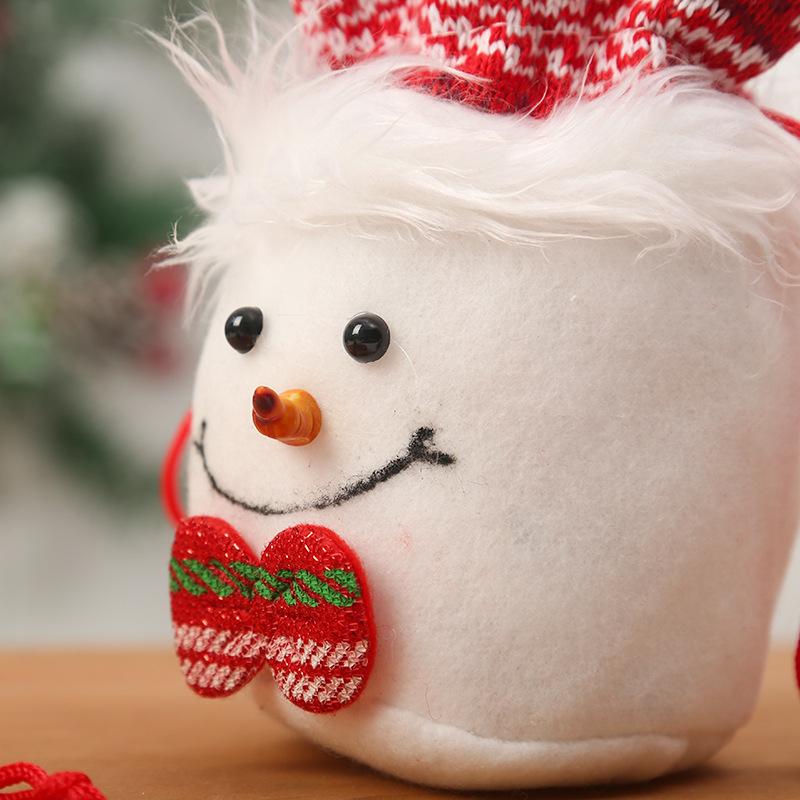 New Christmas decorations Christmas cute old man snowman deer apple bag children's gift bag velvet peace fruit bag