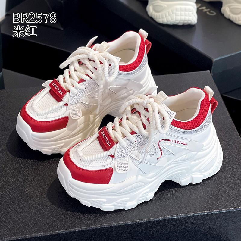 Platform dad shoes autumn new color matching casual sports