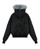 Luvistrue Rl Fur Trim Patch Bomber Jacket(Black)