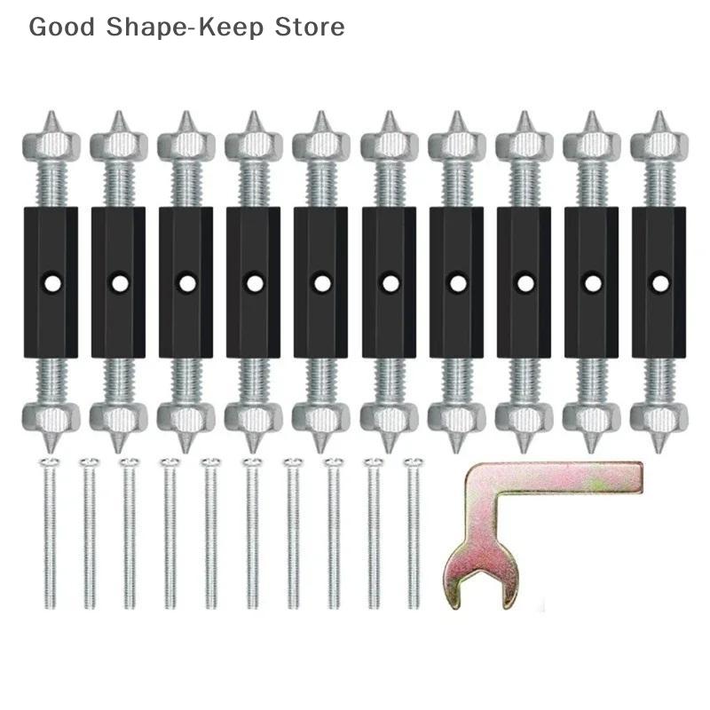 10pcs Wall Switch Socket Repair Kit Adjustable Cassette Screws Support Rod with Wrench for 86/118 Type Electrical Accessories