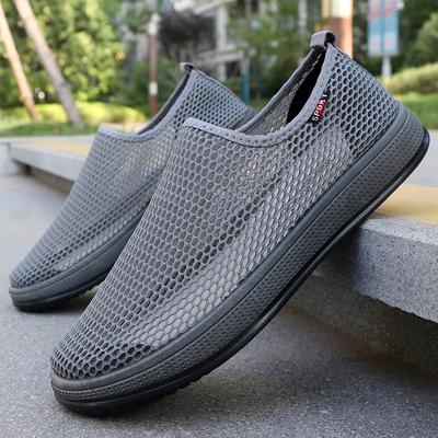 Summer Mesh Shoes Men's Mesh Cloth Shoes Men's Breathable Casual Breathable Driving Shoes
