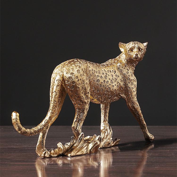 Modern Simple and Creative Leopard Home Decoration Living Room Office Desktop Decoration Resin Crafts