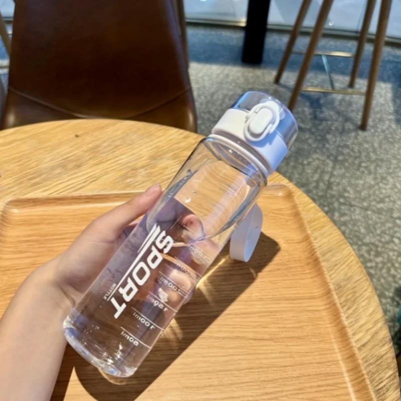 400ml/560ml Water Bottle Leakproof Sports Water Bottle Portable Drinking Cup BPA-Free with Capacity Marking for School Office