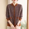 Elegant Winter Cardigan for Middle-Aged & Elderly Women: Plus Velvet, Thickened, Warm Sweater