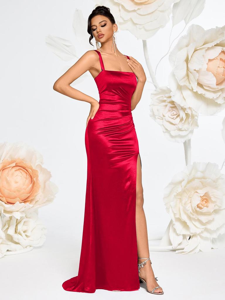 Women's High-End Spaghetti Strap Slimming Evening Dress