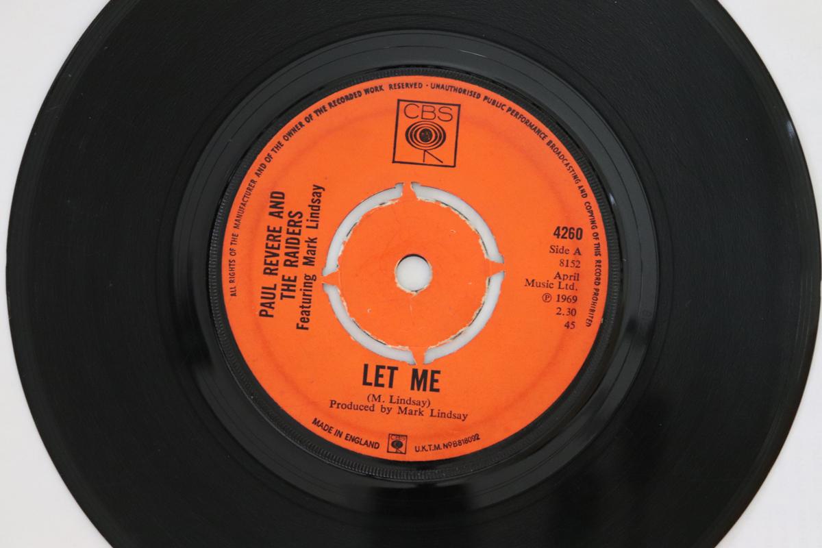 

7inch Record PAUL REVERE & THE RAIDERS, MARK LIN - Let Me 4260 CBS 1969 UK Rock Used