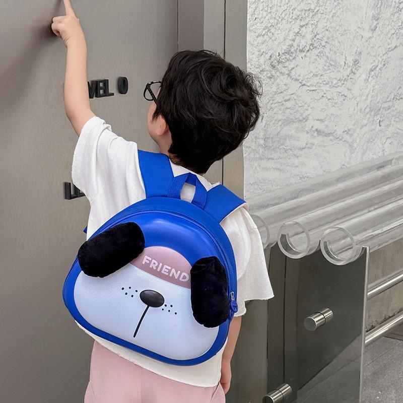 Cartoon Plush Dog Design Kids Backpack With Breathable Eva Material For Kindergarten And Travel