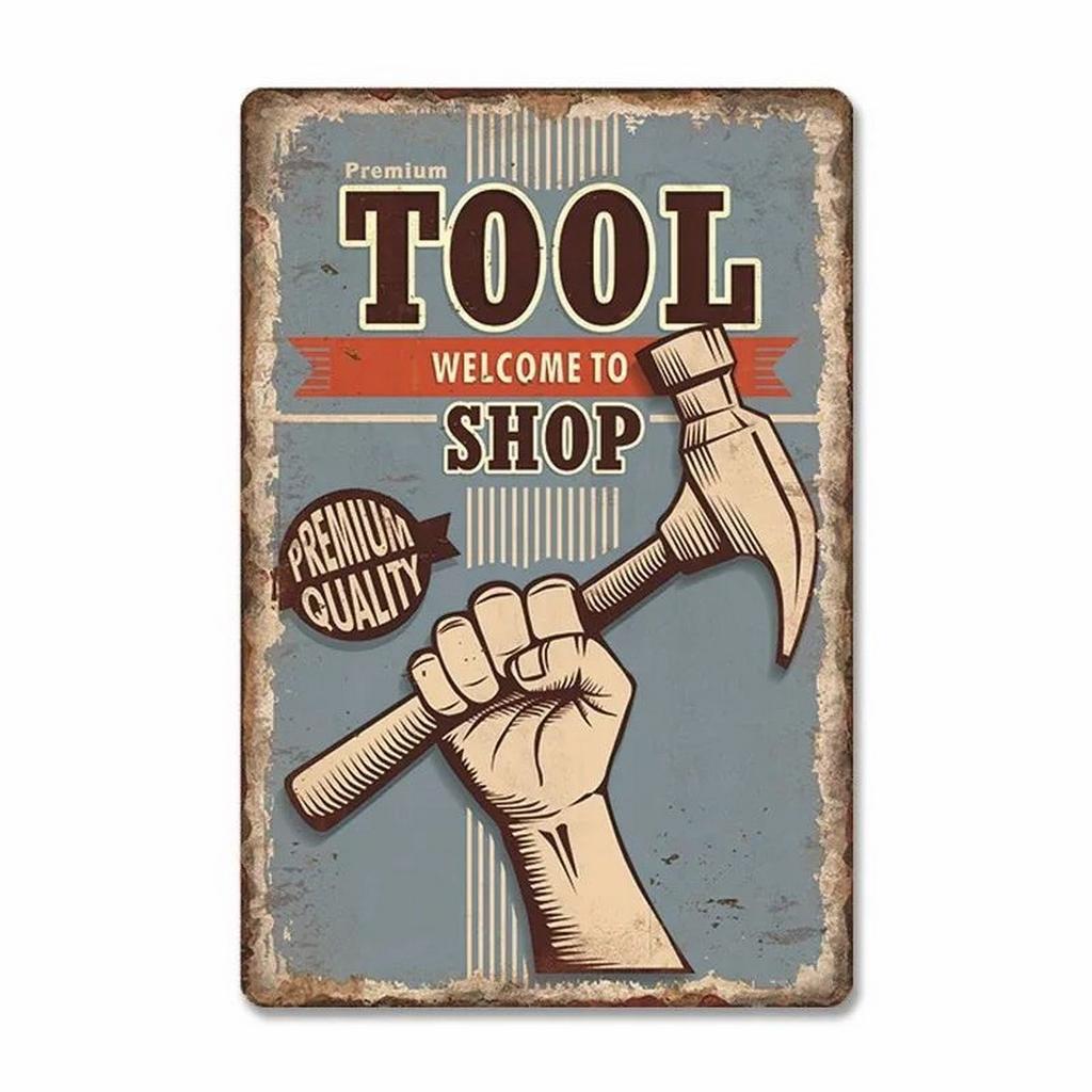 Classic Auto Garage Car Full Service Metal Tin Signs Wall Art Posters Plate Wall Decor for Bars Man Cave Cafe Clubs Garage Retro