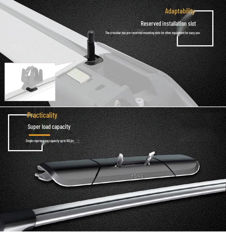 Silent Fixed-Point Roof Rack Crossbar for Mazda, BMW, Outback, etc.