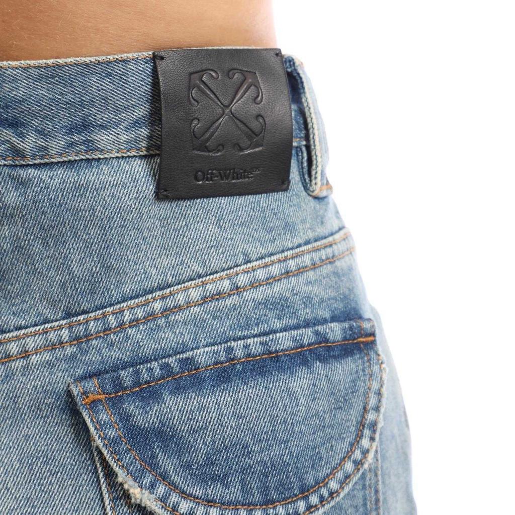 Off White Womens/Ladies Cotton Cargo Shorts