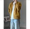 Men's Korean Style Stand Collar Zipper Knit Cardigan - Autumn/Winter Casual Loose Fit