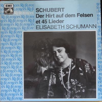 LP Record FRANZ SCHUBERT ELISABETH SCHUMANN  Der Hirt Auf Dem Felsen Et 45 Liede 2903603 LA VOIX DE SON France Classical Used
