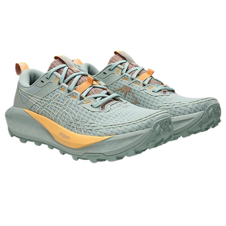 Asics Gel-Trabuco 13 Stylish Minimalist Trendy Aesthetic Shock Absorbing Durable Low-Top Trail Running Shoes Women Sneakers Green 1012B768-301