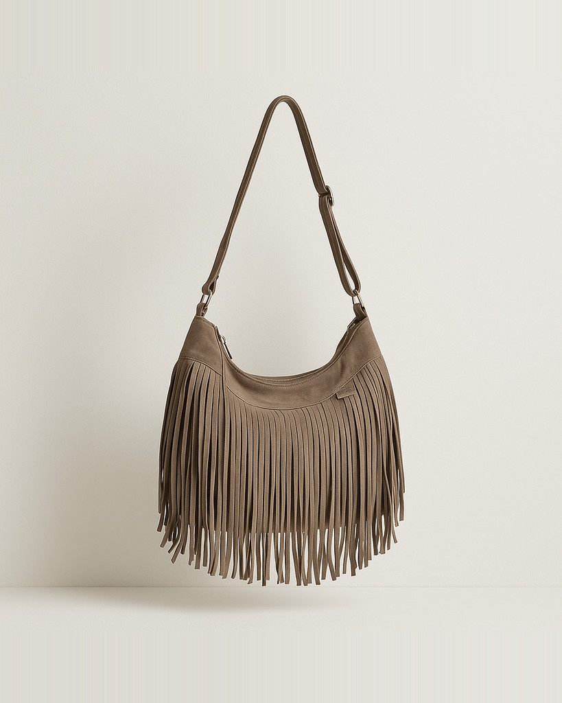 Tassel Design Dámská taška Hobo Módní Trend Kabelka Semišové Přes rameno Nákupní taška Vintage Tašky na dojíždění