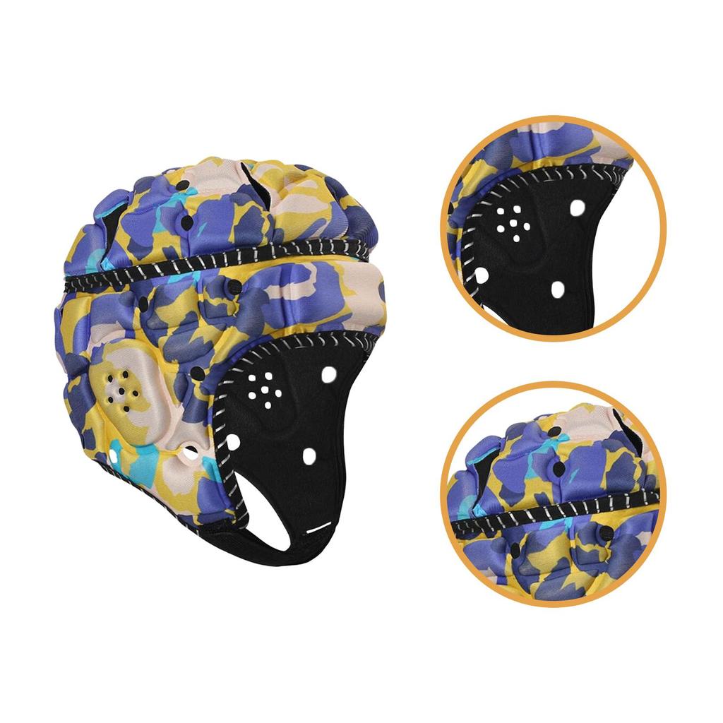Rugby Helmet Breathable Lightweight Adjustable Sports Cap Football Helmet Kids Sized for Baseball Pitcher Goalkeeper Hat Match