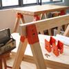 Sawhorse Workbench Bracket, Portable Folding Sawhorse Clamp Support Table for Woodworking