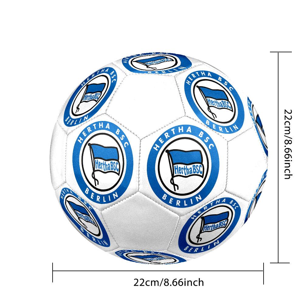 Hertha BSC Berlin Size 5 Soccer Ball, Machine-Stitched PVC, Durable & High Bounce, All Ages Fit, fan merchandise, matches & outdoor use.